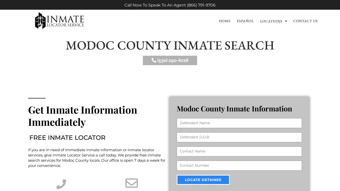 Modoc County - Inmate Locator Service